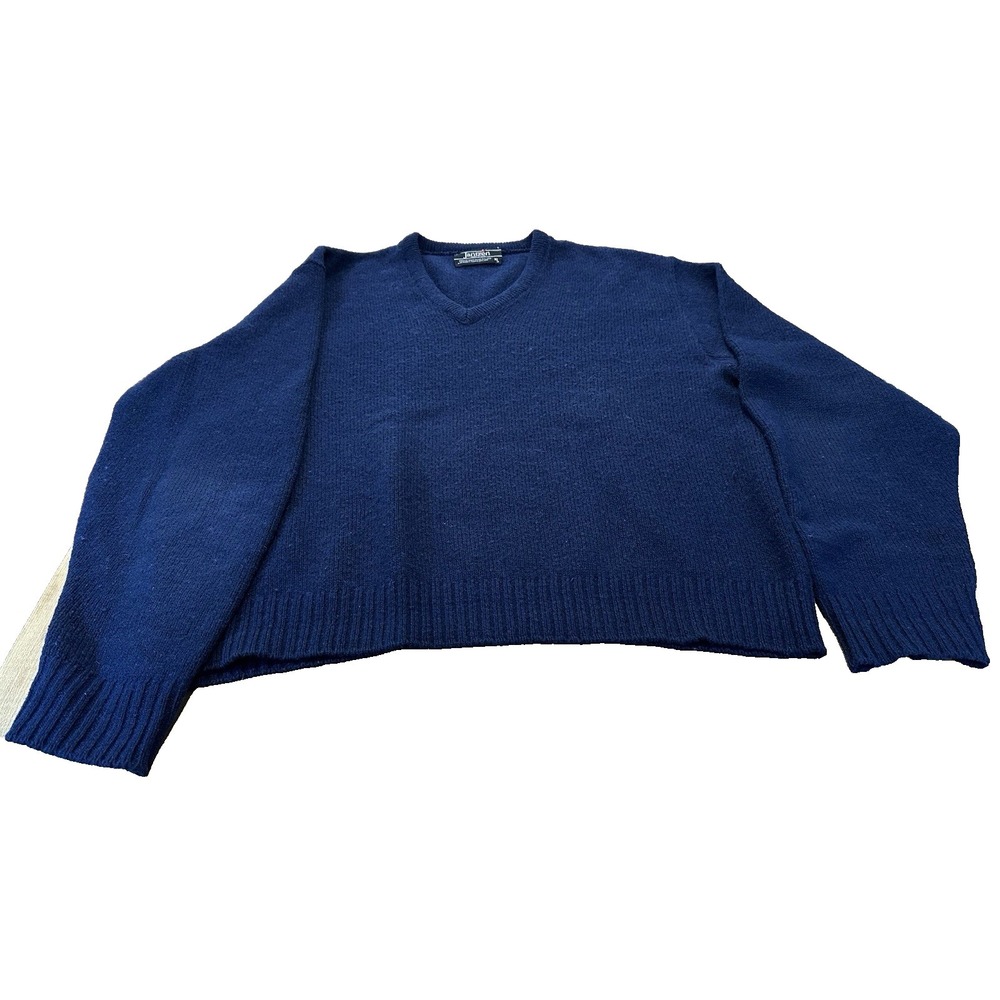 Vintage Jantzen Sweater Mens Blue Pullover Made In USA Classic Preppy Size XL